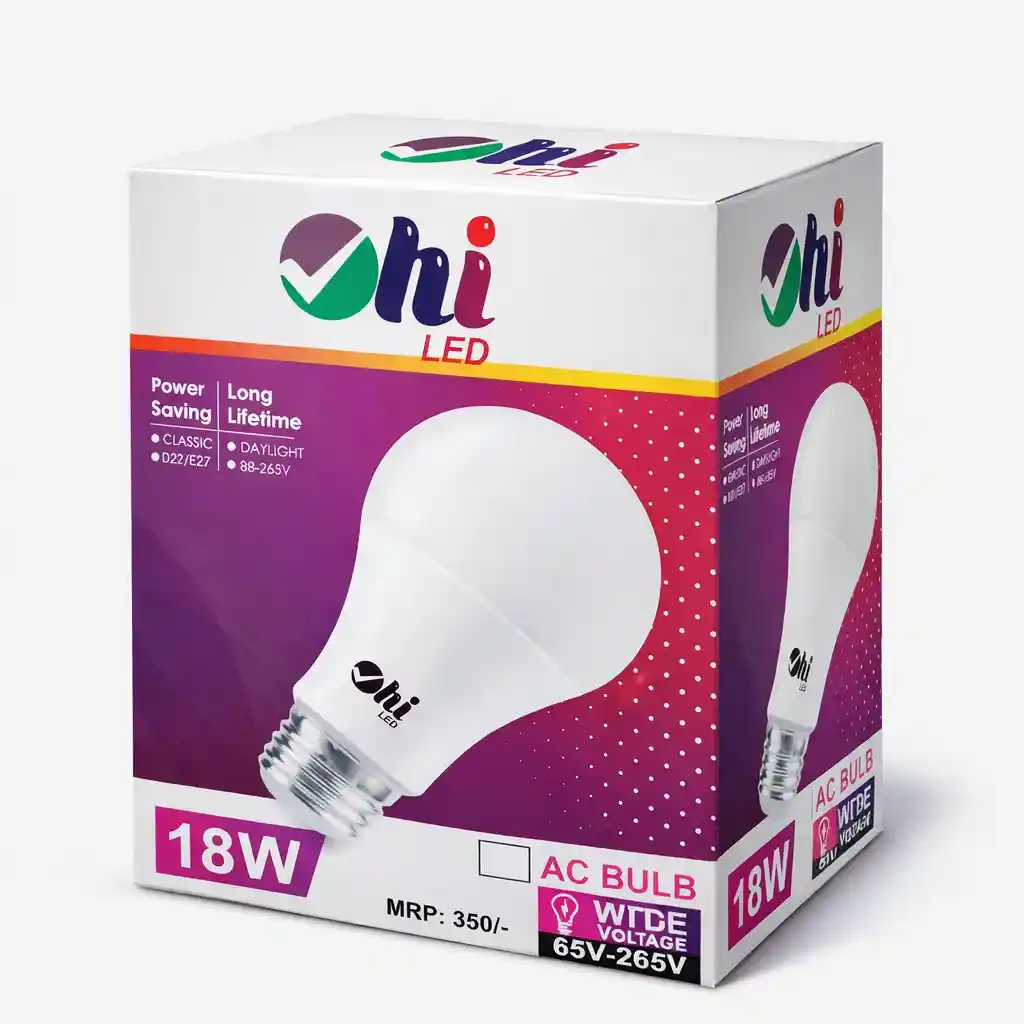 ওহী এলিডি বাল্ব ১৮ ওয়ার্ড